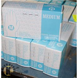 LOT OF 5 MEDIUM SIZE VINYL GLOVES - 100 COUNT