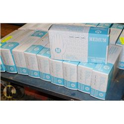 LOT OF 9 MEDIUM SIZE VINYL GLOVES - 100 COUNT