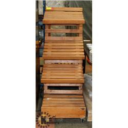 WOODEN DISPLAY STAND FOLDING FOR FARMER MARKET