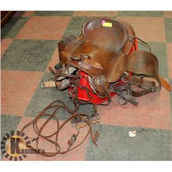 HORSE SADDLE, HARNESS AND BRIDLE
