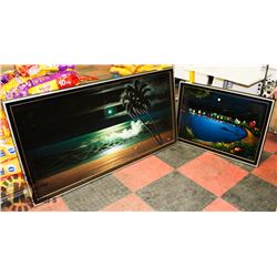 LOT OF 2 VINTAGE FRAMED PAINTINGS
