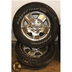 LOT OF TWO 275/65R18 TIRES ON TOYOTA 5 MAG RIMS