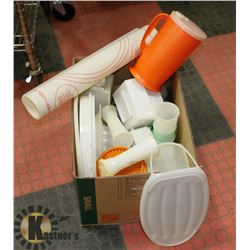 BOX OF ASSORTED TUPPERWARE