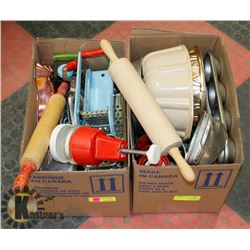 2 BOXES OF KITCHENWARE