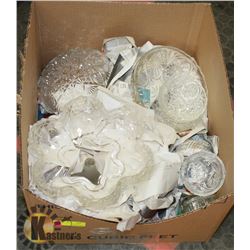 LARGE BOX OF ASSORTED CRYSTAL AND GLASSWARE