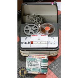 PHILLIPS REEL TO REEL WITH 5 REEL TO REELS