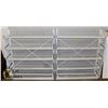 Image 1 : STORE DISPLAY WHITE STEEL SHELVING UNIT X2