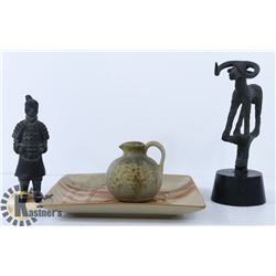 CHINESE AND HAITIAN POTTERY AND STATUES