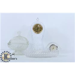 BOX OF ASSORTED CRYSTAL AND CUT GLASS