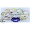 Image 1 : BOX OF ASSORTED TEA CUPS AND SAUCERS