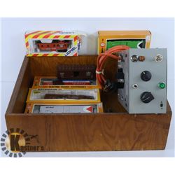 BOX OF ASSORTED "HO" SCALE TRAIN CARS