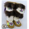 Image 1 : PAIR OF APPLIQUED HAND MADE MUKLUKS
