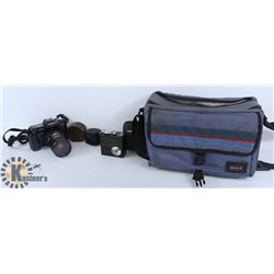 MINOLTA 58MM 5000 MAXXUM AF CAMERA W/ LOTS OF