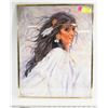 Image 1 : NATIVE LADY FRAMED PICTURE