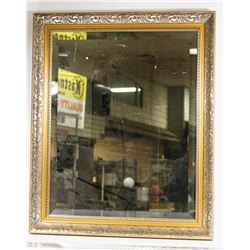 GOLD TONE ORNATE FRAMED MIRROR