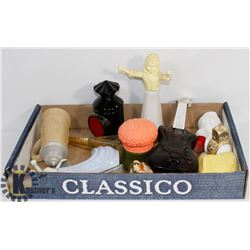 BOX W/ VINTAGE AVON PERFUME BOTTLES