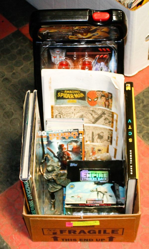 BOX OF MISCELLANEOUS POP CULTURE COLLECTIBLES