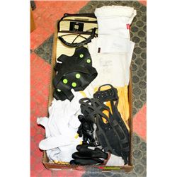 LARGE FLAT FULL OF NEW GLOVES, MITTS AND