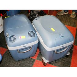 LOT OF 2 MOBICOOL ELECTRONIC CAMP COOLERS WITH ONE