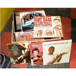 BOX OF LPS RECORDS INCL LINDA RONSTADT, STEVIE