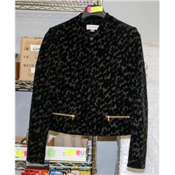 LADIES BLACK CALVIN KLEIN JACKET - SIZE 10 -