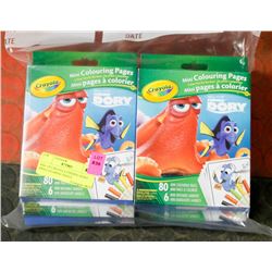 BAG OF CRAYOLA FINDING DORY MINI COLORING PAGES.