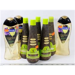 BAG W/ BODY WASH & SHAMPOO.