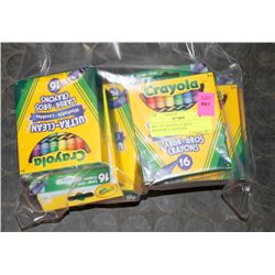 BAG OF CRAYOLA LARGE WASHABLE CRAYONS.