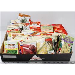 120 VEGGIE SEED PACKS, ASSORTED BRANDS.