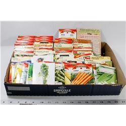 120 VEGGIE SEED PACKS, ASSORTED BRANDS.