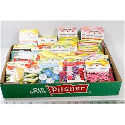 154 FLOWER & VEGGIE SEED PACKS, ASSORTED BRANDS.