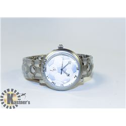 NEW 3D GOLD FOOTBALL ST. STEEL QUARTZ MEN WATCH