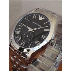NEW EMPORIO ARMANI BLACK DIAL ST. STEEL BRACELET