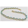 Image 1 : Blue topaz bracelet 8 length 6.7gr/4.3