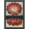 Image 1 : Flashed cranberry glass ash tray about 