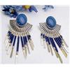 Image 1 : Lapis and sterling dangle earrings 13.9
