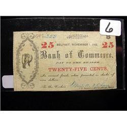 1864 Civil War Era 25 Cent Script Bank