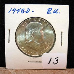 1948-D Franklin Half Dollar  BU