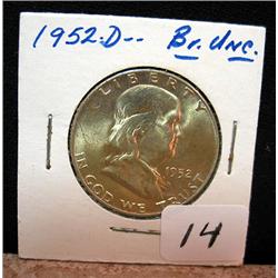 1952-D Franklin Half Dollar  BU