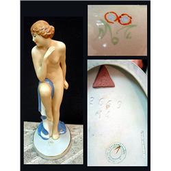 Nude porcelain statue made in Czechoslo