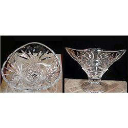 Crystal pressed glass bowl, unmarked.  