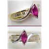 Image 1 : .50ct Marquise ruby ring with 1.10ctw b
