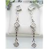 Image 1 : Diamond dangle earrings with 1.0ctw of 
