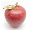 Image 1 : Nice red apple paperweight with brass l