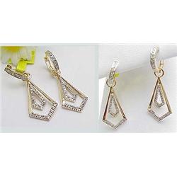 Diamond dangle earrings 0.33ctw in 14kt