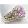 Image 1 : 0.15ctw diamond and pink topaz ring 4.1