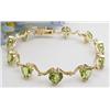 Image 1 : Peridot Heart bracelet approximately 25