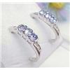 Image 1 : J Hoop Earrings 14kt white gold with .1