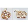 Image 1 : Nugget pendant with 4 diamonds .75ctw  
