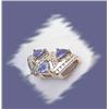 Image 1 : Diamond and tanzanite slide.  1.35ctw t